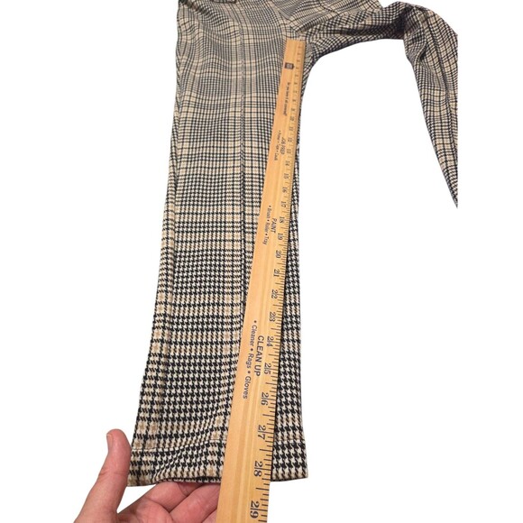 J. McLaughlin Beige Black Houndstooth Plaid Yara Pants Women's 4 READ! A19.3 - Picture 7 of 11